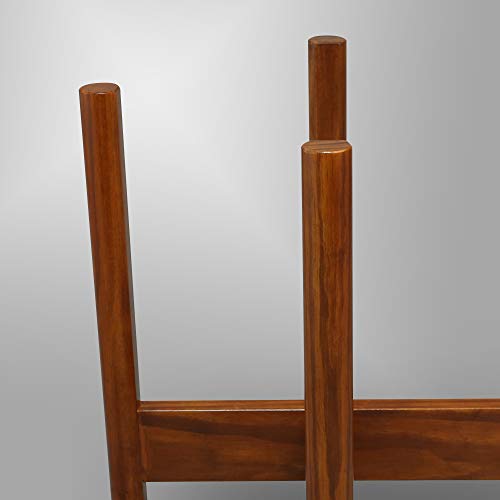 Casual Home Mid-Century Modern, Fit Up to 12", Pot NOT Included Wood Plant Display Stand, Antique Mahogany