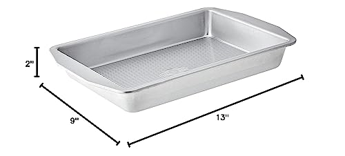 USA Pan American Bakeware Classics 9 x 13-Inch Rectangular Lasagna, Cake and Brownie Pan, Aluminized Steel, 9 x 13 Inch