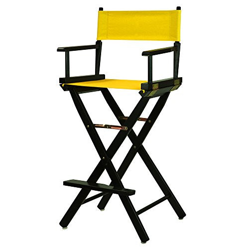 Casual Home 230-02/021-34 Director Chair 30" - Bar Height BlackFrame/Gold Canvas