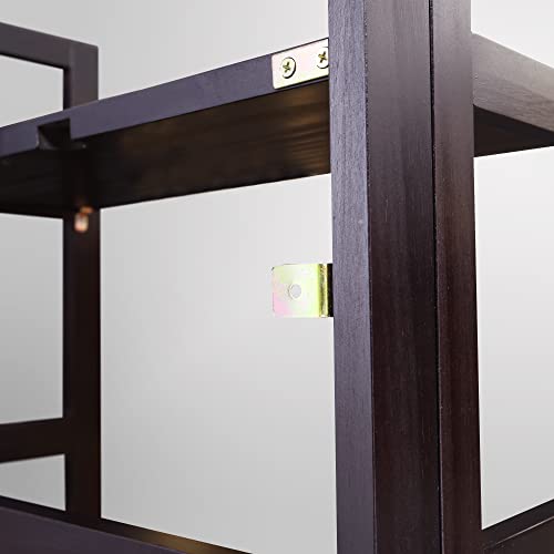 Casual Home 3-Shelf Folding Student Bookcase (20.75" Wide)-Espresso