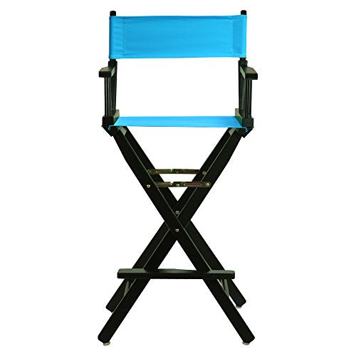 Casual Home 230-02/021-27 Director Chair 30" - Bar Height BlackFrame/Turquoise Canvas