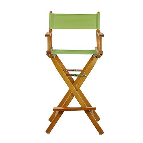 Casual Home 230-05/021-72 Honey Oak Frame-Lime Green Canvas Director Chair 30" - Bar Height OakFrame