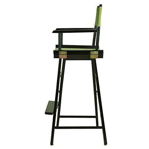 Casual Home 230-02/021-72 30" Black Frame-Lime Green Canvas Director Chair Bar Height, BlackFrame