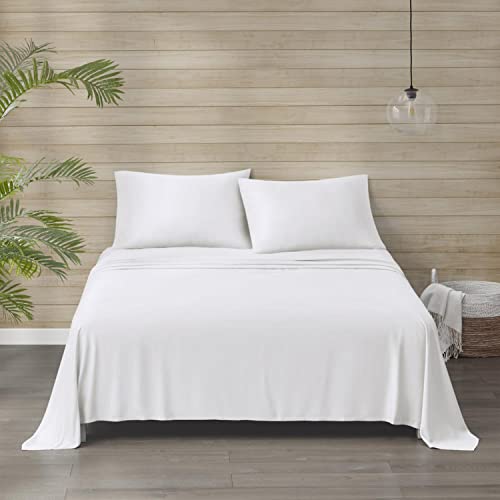 Beautyrest Tencel Polyester Blend Sheet Set with White Finish BR20-3892