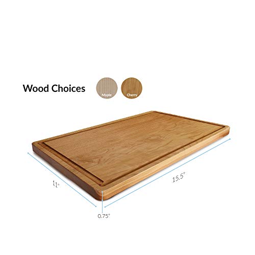 Casual Home Delice Cherry Rectangle Juice Drip Groove Cutting Board, Rectangular 15.5x11