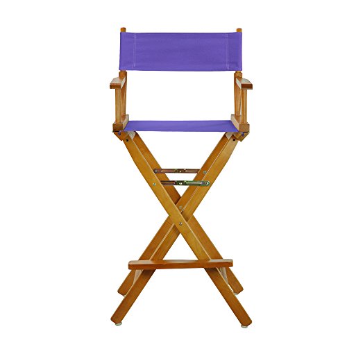 Casual Home 230-05/021-41 Director Chair 30" - Bar Height Honey OakFrame/Purple Canvas