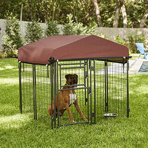 Two By Two 4' X 4' X 5' Davenport Expandable Heavy Duty Kennel - Black