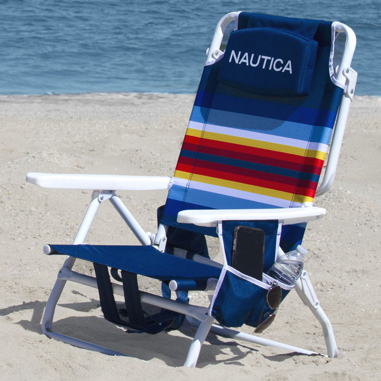 Nautica - 5 Position Beach Chair Rainbow Border