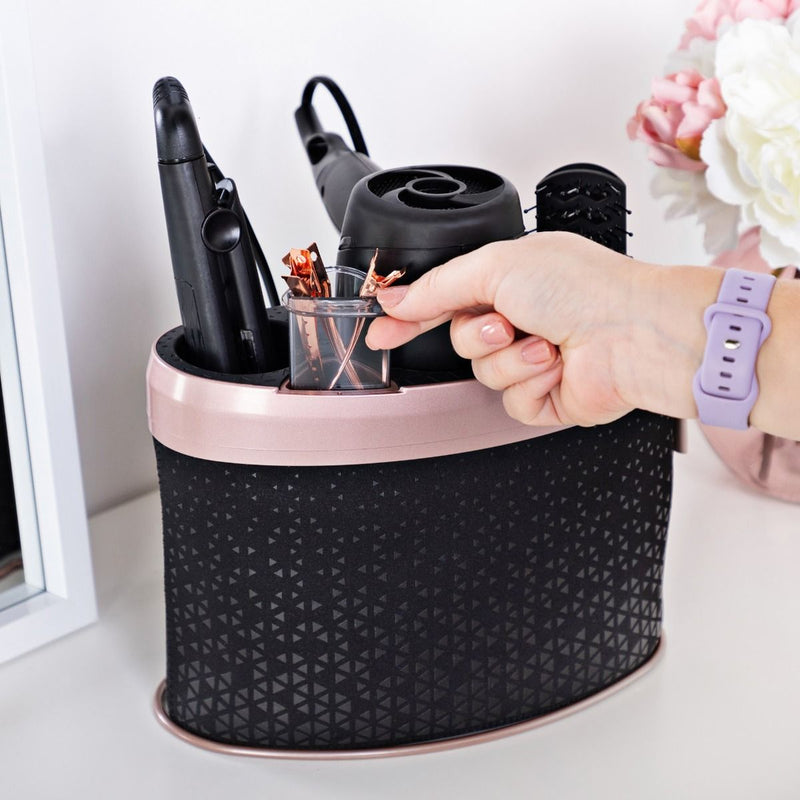 Minky Premium Styling Dock Hair Station Storage for Hair Dryers, Straighteners and Tongs Rose Gold