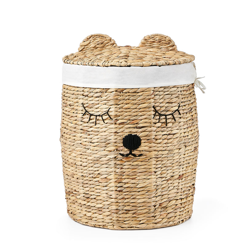 Home Outfitters S/4 Round Bear Hamper Set, Natural