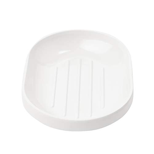 Umbra Step Dish for Bathroom-Contemporary, Practical Molded Oval Soap Bar Holder for Bath Sink-Nicely Fits Into Amenity Tray-Easy to Clean, Highly Durable, White
