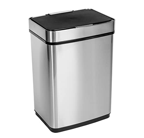 HONEY-CAN-DO TRS-08414 Stainless Steel Trash Can with Motion Se