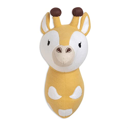 Crane Baby Safari Nursery Décor, Plush Animal Wall Décor for Boys and Girls, Giraffe, 9" x 9" x 5.5"