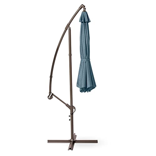 Duck Covers Weekend Patio Cantilever Umbrella, 10 Foot, Blue Shadow