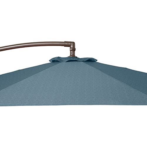 Duck Covers Weekend Patio Cantilever Umbrella, 10 Foot, Blue Shadow