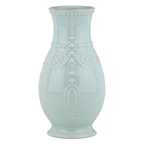 Lenox French Perle Ice Blue 8" Fluted Vase