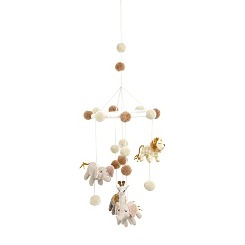 Crane Baby Mobile for Crib, Safari Nursery Décor for Boys and Girls, Ceiling Hanging, 11" x 28"