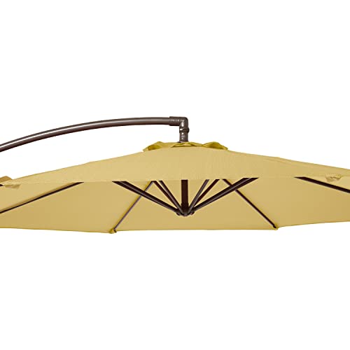 Duck Covers Weekend Patio Cantilever Umbrella, 10 Foot, Straw