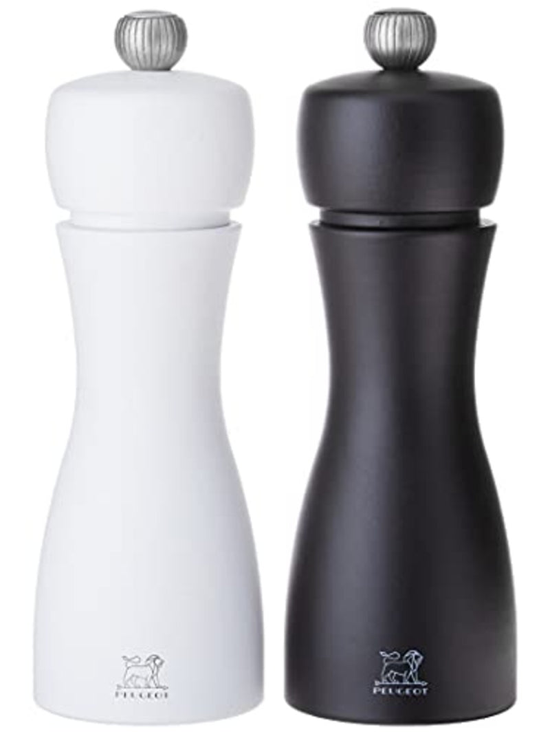 Peugeot Tahiti 6 Inch Black Pepper Mill and White Salt Mill Set