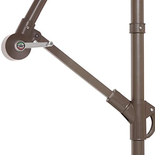 Duck Covers Weekend Patio Cantilever Umbrella, 10 Foot, Straw