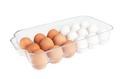 Kitchen Spaces Deluxe 18ct Egg Tray, Standard, Clear