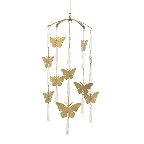 Crane Baby Mobile for Crib, Butterfly Nursery Décor for Boys and Girls, Ceiling Hanging, 6" x 6" X 36"