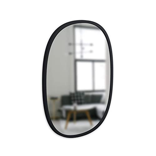 Umbra - 1013765-040 Hub Oval Wall Mirror, 18 x 24-Inch, Black