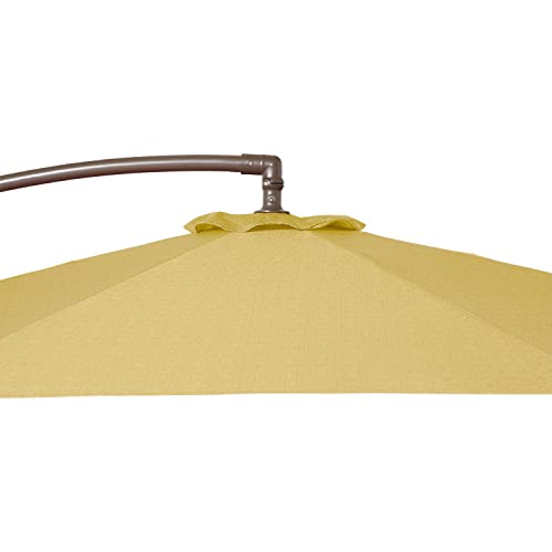 Duck Covers Weekend Patio Cantilever Umbrella, 10 Foot, Straw