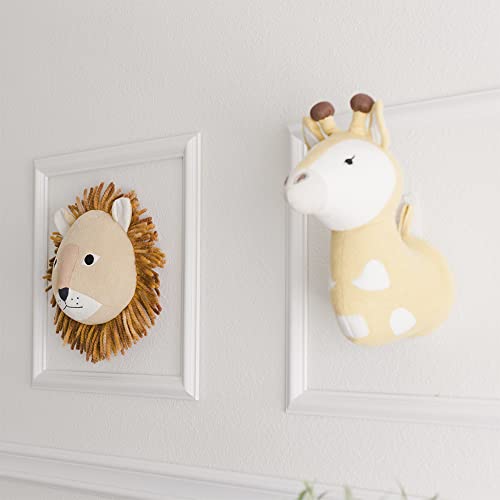 Crane Baby Safari Nursery Décor, Plush Animal Wall Décor for Boys and Girls, Lion, 10" x 9" x 5.5"