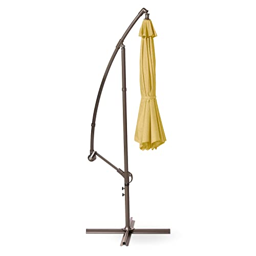 Duck Covers Weekend Patio Cantilever Umbrella, 10 Foot, Straw