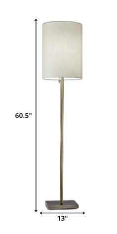 Home Outfitters Floor Lamp Classic Silhouette Brass Metal