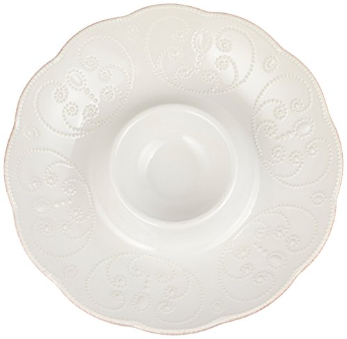 Lenox French Perle Chip and Dip Tray, White