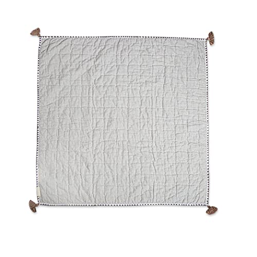 Crane Baby Blanket, Soft Cotton Quilted Nursery and Stroller Blanket for Boys and Girls, Copper, 36” x 36” (BC-110QB)