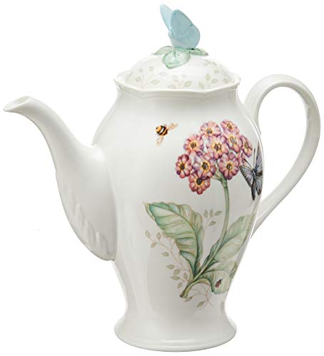 Lenox Butterfly Meadow Coffee Pot with Lid, White