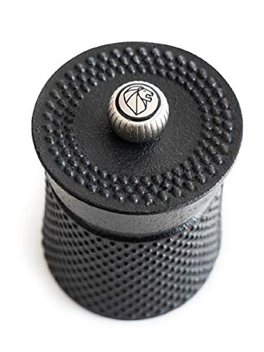 Peugeot BALI FONTE Cast Iron Pepper Mill, 8cm/3 In, Black