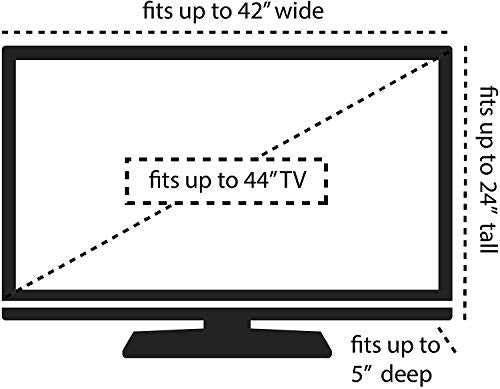 Storm Shell Outdoor TV Hard Cover Weatherproof Protection for Television - Mounts Right on The Wall - TV Wall Mounting Bracket Included (32-44 inch)