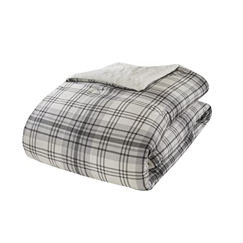Woolrich Gray Faux Fur Down Alternative King Comforter Set WR9201030822-06