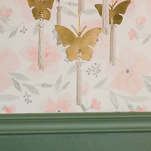Crane Baby Mobile for Crib, Butterfly Nursery Décor for Boys and Girls, Ceiling Hanging, 6" x 6" X 36"