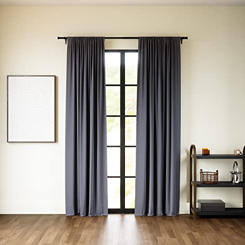 Umbra Twilight Blackout Panel with Pocket top tabs, 63" inch, Charcoal