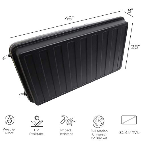 Storm Shell Outdoor TV Hard Cover Weatherproof Protection for Television - Mounts Right on The Wall - TV Wall Mounting Bracket Included (32-44 inch)