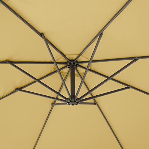 Duck Covers Weekend Patio Cantilever Umbrella, 10 Foot, Straw