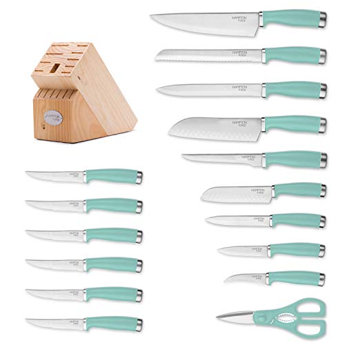 Hampton Forge EpicurePistachio–17Piece BlockSet, 17-Piece, Pistachio