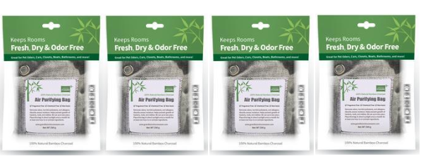 4 Pack Bamboo Charcoal Odor Eliminating Air Purifying Bags