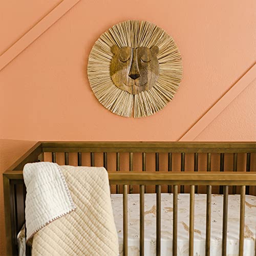 Crane Baby Safari Nursery Décor, Wooden Animal Wall Décor for Boys and Girls, Lion, 21" x 21"