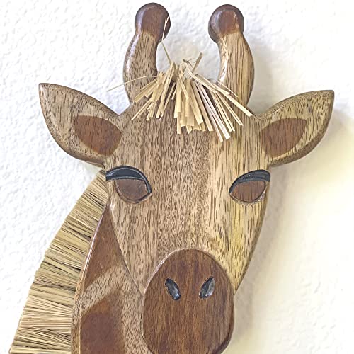 Crane Baby Safari Nursery Décor, Wooden Animal Wall Décor for Boys and Girls, Giraffe, 21" x 8"