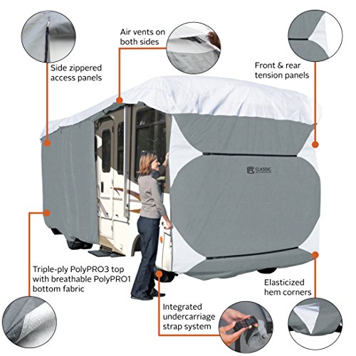 Classic Accessories Over Drive PolyPRO 3 Deluxe Class A RV Cover, Fits 33&