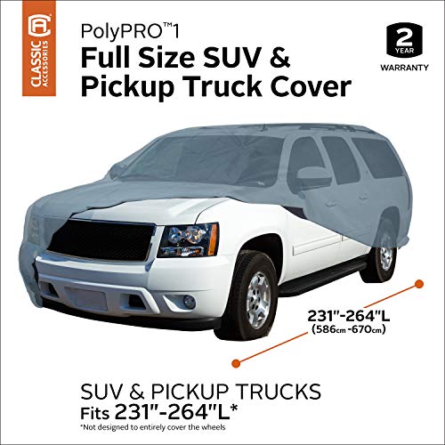 Classic Accessories - 10-106-011001-RT Over Drive PolyPRO 1 Compact Sedan Car Cover, Fits Cars up to 13&