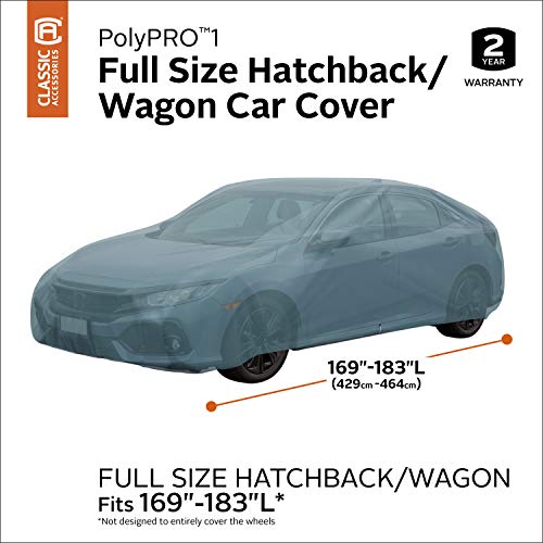 Classic Accessories Over Drive PolyPRO 1 Hatchback Cover, Fits hatchbacks/Wagons 14&