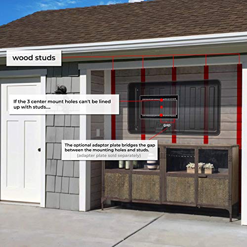 Storm Shell Outdoor TV Hard Cover Weatherproof Protection for Television - Mounts Right on The Wall - TV Wall Mounting Bracket Included (32-44 inch)