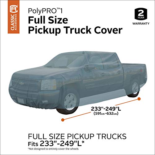 Classic Accessories Over Drive PolyPRO 1 Truck Cover with RainRelease, Fits Pickup Trucks 19&